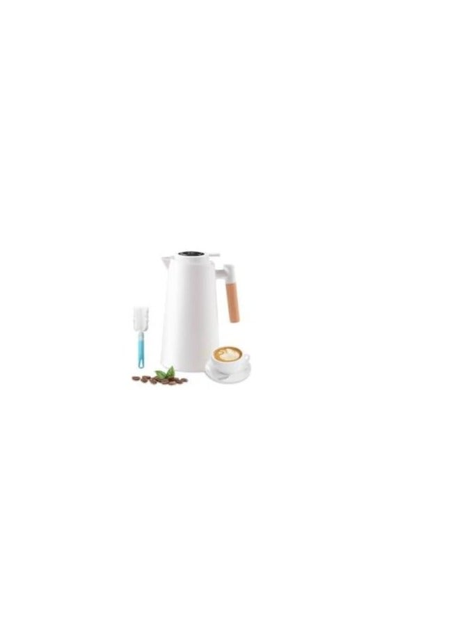 Thermal Beverage Bottle 1000 ml, Elegant Design to Keep Drinks Hot or Cold for Extended Period, White - Image 1